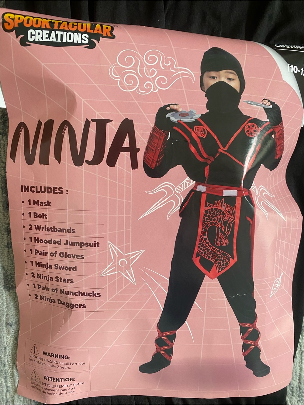 Spooktacular Creations Kids Black & Red Ninja Costume